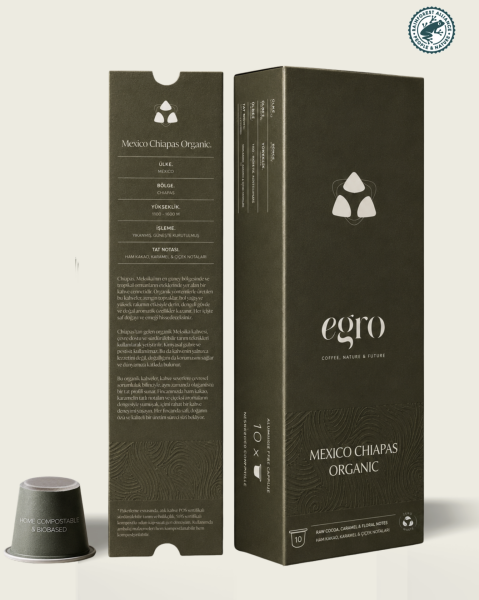 Mexico, Chiapas Organic I Nespresso® Uyumlu Evde-Kompostlanabilir Kapsül Kahve x 10 Adet