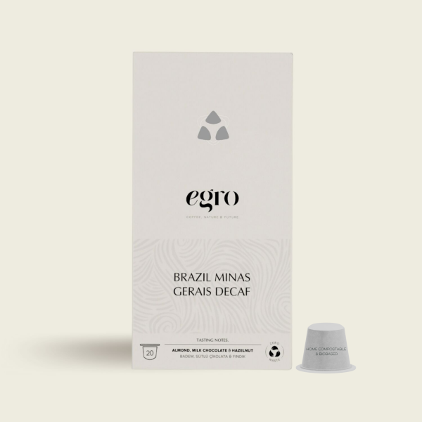 Brazil, Minas Gerais DecafBrazil, Minas Gerais Decaf (Kafeinsiz) I Nespresso® Uyumlu 10'lu Kapsül Kahve I 100% Evde-Kompostlanabilir Kapsül Kahve x 20 Adet