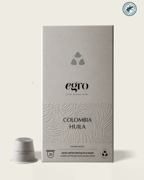 Colombia, Huila I Nespresso® Uyumlu Evde-Kompostlanabilir Kapsül Kahve x 20 Adet